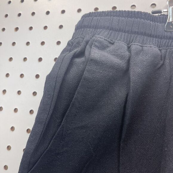 Sir 7 Studio Mens Shorts2XL Black elastic waist Drawstring  50/50  Cotton Linen - Picture 4 of 5